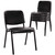 Set of 5, Black PU Leather, Stackable Office Guest Chairs, Reception Waiting Room Chairs with Padded Seat & Back, Armless No Wheels Conference Chairs for Office Meeting Lobby Set of 5, Black PU Leather, Stackable Office Guest Chairs, Reception Waiting Room Chairs with Padded Seat & Back, Armless No Wheels Conference Chairs for Office Meeting Lobby