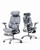Ergonomic Office Chair, Mesh Desk Chair with 3-Zone Floating Lumbar Support, Upgraded 4D Headrest, 720° Armrests, Grey with Footrest
