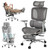 Ergonomic Mesh Office Chair with 3-Zone Dynamic Lumbar Support, Big and Tall Office Chair with Footrest, Adjustable Seat Depth,4D Headrest,6D Armrests, Swivel Executive Chair for Home Office,Grey Ergonomic Mesh Office Chair with 3-Zone Dynamic Lumbar Support, Big and Tall Office Chair with Footrest, Adjustable Seat Depth,4D Headrest,6D Armrests, Swivel Executive Chair for Home Office,Grey
