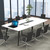 8FT Conference Table, 94.49" L x 47.24" W x 29.53" H Meeting Seminar Table with Grommet, Large Boat Shaped Computer Desk, Boardroom Desk for Office Meeting Conference Room,White 8FT Conference Table, 94.49" L x 47.24" W x 29.53" H Meeting Seminar Table with Grommet, Large Boat Shaped Computer Desk, Boardroom Desk for Office Meeting Conference Room,White