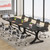 (2, Black) 10.5FT Conference Table, Modern Meeting Table for 8-10 People, Rectangle Seminar Boardroom Table for Office Conference Room with Stylish Legs (2, Black) 10.5FT Conference Table, Modern Meeting Table for 8-10 People, Rectangle Seminar Boardroom Table for Office Conference Room with Stylish Legs