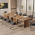 (Set of 2, Light Oak Brown) 10.5FT Conference Table, Large Rectangle Meeting Seminar Table for 10-12 Person, Long Wooden Business Tables (Set of 2, Light Oak Brown) 10.5FT Conference Table, Large Rectangle Meeting Seminar Table for 10-12 Person, Long Wooden Business Tables