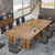(Set of 4, Walnut) 10.5FT Conference Table, Large Rectangle Meeting Seminar Table for 12-14 Person, Long Wooden Business Tables (Set of 4, Walnut) 10.5FT Conference Table, Large Rectangle Meeting Seminar Table for 12-14 Person, Long Wooden Business Tables