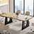 70.86" Rectangular Conference Table for 6-8 (Oak and Black) 70.86" Rectangular Conference Table for 6-8 (Oak and Black)