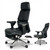 Leather Office Chair with Flexible Footrest, High Back Executive Office Chair with Lumbar Support, Adjustable Tilt Mechanism, Weight Capacity 400 lbs (Black) Leather Office Chair with Flexible Footrest, High Back Executive Office Chair with Lumbar Support, Adjustable Tilt Mechanism, Weight Capacity 400 lbs (Black)
