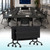 2 Pack Folding Conference Tables with Wheels,55.1in Flip Top Modular Conference Table,Mobile Joinable Conference Tables,Stackable Space-Saving Training Table for Office Classroom Seminar(Black3)