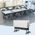 2 Pack Folding Conference Tables with Wheels,55.1in Flip Top Modular Conference Table,Mobile Joinable Conference Tables,Stackable Space-Saving Training Table for Office Classroom Seminar(White4) 2 Pack Folding Conference Tables with Wheels,55.1in Flip Top Modular Conference Table,Mobile Joinable Conference Tables,Stackable Space-Saving Training Table for Office Classroom Seminar(White4)