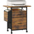 2 Drawer File Cabinet with 24" Extended Desktop, Mobile Filing Cabinet, Rolling File Cabinet with Side Bag, Fabric Drawer, Fits A4/Letter Size, Printer Stand Home Office, Brown 2 Drawer File Cabinet with 24" Extended Desktop, Mobile Filing Cabinet, Rolling File Cabinet with Side Bag, Fabric Drawer, Fits A4/Letter Size, Printer Stand Home Office, Brown