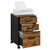 Mobile File Cabinet, 3 Drawers Filing Cabinet with Wheels, for Home Office, for A4, Letter Sized Documents, Adjustable Hanging Rail for File Folders, Rustic Brown and Ink Black Mobile File Cabinet, 3 Drawers Filing Cabinet with Wheels, for Home Office, for A4, Letter Sized Documents, Adjustable Hanging Rail for File Folders, Rustic Brown and Ink Black