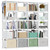20 Cube Book Shelf, Storage Organizer, Large DIY Bookcase, Metal Cube Bookshelf, Cubbies Closet Storage Organizer Shelves for Bedroom,Living Room,Home,Office 20 Cube Book Shelf, Storage Organizer, Large DIY Bookcase, Metal Cube Bookshelf, Cubbies Closet Storage Organizer Shelves for Bedroom,Living Room,Home,Office