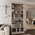 Solid Wood Bookcase - Stackable Modular 6-Tier Bookshelf - 71.5" Tall x 32" Wide - Beige, Open Display Shelf for Living Room, Office, Renewable 100% Eco-Friendly Wood, Made in Brazil