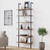 6-Shelf Tall Bookcase, Wall Mount Bookshelf with Reclaimed Wood and Industrial Metal Frame, Oak/Black 6-Shelf Tall Bookcase, Wall Mount Bookshelf with Reclaimed Wood and Industrial Metal Frame, Oak/Black