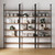 6-Shelf Tall Bookcase, Wall Mount Bookshelf with Reclaimed Oak Wood and Industrial Metal Frame, Reclaimed Oak/Matte Black, Set of 3