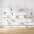 6-Shelf Tall Modern Bookshelf, Wall Mount Ladder Shelf Bookcase with White Wood and Industrial Metal Frame, Matte White/White, Set of 4 6-Shelf Tall Modern Bookshelf, Wall Mount Ladder Shelf Bookcase with White Wood and Industrial Metal Frame, Matte White/White, Set of 4