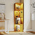 Corner Bookcase with 4 Shelves and 3-Color LED Sensor Lights - Wood Corner Bookcase with 4 Shelves and 3-Color LED Sensor Lights - Wood