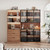 78.7" H Tall Bookcase Storage Cabinet with LED Lights and Drawers, 5 Tier Wood Storage Shelves with Glass Doors, Expandable Bookshelf Display Cabinet for Living Room, Home Office (A+C) 78.7" H Tall Bookcase Storage Cabinet with LED Lights and Drawers, 5 Tier Wood Storage Shelves with Glass Doors, Expandable Bookshelf Display Cabinet for Living Room, Home Office (A+C)