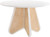 Butterfly Collection Mid-Century Modern Dining Table with Solid Wood White Finish, Natural Cane, 48" W x 48" D x 30" H, White
