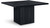 Mid-Century Modern Dining Table, Solid Wood Base, Black Finish Oak Wood Veneer MDF Top, Square Top, Fluted Base, 54" W x 54" D x 31" H, Black