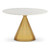 Dining Table with Brushed Gold Stainless Steel, Genuine White Marble Top, 48" W x 48" D x 30" H, Gold Dining Table with Brushed Gold Stainless Steel, Genuine White Marble Top, 48" W x 48" D x 30" H, Gold