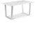 Dining Table with Rich Chrome Stainless Steel, Genuine Stone with Marble Veneer, 64" W x 38" D x 30" H, White Dining Table with Rich Chrome Stainless Steel, Genuine Stone with Marble Veneer, 64" W x 38" D x 30" H, White