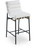 846Cream-C Burke Collection Modern | Contemporary Bar Stool with Rich Cream Boucle Fabric, Matte Black Metal Frame, White Oak Veneer Metal Dowel, 18" W x 24" D x 40.5" H, Cream 846Cream-C Burke Collection Modern | Contemporary Bar Stool with Rich Cream Boucle Fabric, Matte Black Metal Frame, White Oak Veneer Metal Dowel, 18" W x 24" D x 40.5" H, Cream