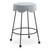 513Grey-C Fleur Collection Modern | Contemporary Boucle Fabric Upholstered Counter Stool with Matte Black Metal Legs, 17.5" W x 17.5" D x 26" H, Grey