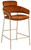 Yara Cognac Velvet Counter Stool Yara Cognac Velvet Counter Stool