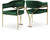 Velvet Upholstered Dining Chair with Brushed Brass Metal Frame, 23.5" W x 22" D x 30" H, Green, Set of 2 Velvet Upholstered Dining Chair with Brushed Brass Metal Frame, 23.5" W x 22" D x 30" H, Green, Set of 2