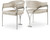 Velvet Upholstered Dining Chair with Brushed Chrome Metal Frame, 23.5" W x 22" D x 30" H, Stone, Set of 2 Velvet Upholstered Dining Chair with Brushed Chrome Metal Frame, 23.5" W x 22" D x 30" H, Stone, Set of 2