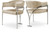 Velvet Upholstered Dining Chair with Brushed Chrome Metal Frame, 23.5" W x 22" D x 30" H, Beige, Set of 2 Velvet Upholstered Dining Chair with Brushed Chrome Metal Frame, 23.5" W x 22" D x 30" H, Beige, Set of 2