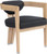 Dining Chair, Solid Wood Brushed Natural Finish, Soft Black Vegan Leather, Brushed Chrome Accents, 24" W x 23.5" D x 29" H, Black Dining Chair, Solid Wood Brushed Natural Finish, Soft Black Vegan Leather, Brushed Chrome Accents, 24" W x 23.5" D x 29" H, Black