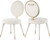 Velvet Upholstered Dining Chair with Brushed Brass Iron Legs, Set of 2, Cream, 19" W x 23" D x 35.5" H Velvet Upholstered Dining Chair with Brushed Brass Iron Legs, Set of 2, Cream, 19" W x 23" D x 35.5" H