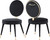 Velvet Upholstered Dining Chair with Brushed Brass Iron Legs, Set of 2, Black, 19" W x 23" D x 35.5" H Velvet Upholstered Dining Chair with Brushed Brass Iron Legs, Set of 2, Black, 19" W x 23" D x 35.5" H