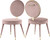 Velvet Upholstered Dining Chair with Brushed Brass Iron Legs, Set of 2, Pink, 19" W x 23" D x 35.5" H Velvet Upholstered Dining Chair with Brushed Brass Iron Legs, Set of 2, Pink, 19" W x 23" D x 35.5" H
