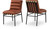 Dining Chair, Vegan Leather, Vegan Leather Straps, Matte Metal Frame, Metal Dowel, 19" W x 25.5" D x 32.5" H, Cognac, Set of 2 Dining Chair, Vegan Leather, Vegan Leather Straps, Matte Metal Frame, Metal Dowel, 19" W x 25.5" D x 32.5" H, Cognac, Set of 2