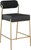 587Black-C Carly Collection Modern | Contemporary Vegan Leather/Boucle Fabric Upholstered Counter Stool, 19" W x 22.5" D x 37" H, Black 587Black-C Carly Collection Modern | Contemporary Vegan Leather/Boucle Fabric Upholstered Counter Stool, 19" W x 22.5" D x 37" H, Black