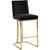 Heidi 26" H Velvet Counter Stool in Black Heidi 26" H Velvet Counter Stool in Black