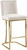 Heidi Collection Modern | Contemporary Velvet Upholstered Counter Stool with Polished Gold Metal Frame, Cream, 16" W x 19.5" D x 36.5" H Heidi Collection Modern | Contemporary Velvet Upholstered Counter Stool with Polished Gold Metal Frame, Cream, 16" W x 19.5" D x 36.5" H
