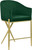 867Green-C Xavier Collection Velvet Upholstered Counter Stool with Sturdy Gold Metal Legs, Green, 23.5" W x 22.5" D x 38" H 867Green-C Xavier Collection Velvet Upholstered Counter Stool with Sturdy Gold Metal Legs, Green, 23.5" W x 22.5" D x 38" H