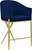 867Navy-C Xavier Collection Velvet Upholstered Counter Stool with Sturdy Gold Metal Legs, Navy, 23.5" W x 22.5" D x 38" H 867Navy-C Xavier Collection Velvet Upholstered Counter Stool with Sturdy Gold Metal Legs, Navy, 23.5" W x 22.5" D x 38" H