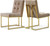 Velvet Dining Chair with Luxurious Deep Tufting and Polished Gold Metal Frame, Set of 2, Beige, 18.5" W x 25" D x 36.5" H