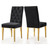 Velvet Dining Chair, Set of 2, Black