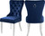 19.5" H Velvet Dining Chair in Navy (Set of 2) 19.5" H Velvet Dining Chair in Navy (Set of 2)