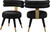 Velvet Upholstered Dining Chair with Deep Channel Tufted Back, Set of 2, Black, 24.5" W x 22" D x 32.5" H Velvet Upholstered Dining Chair with Deep Channel Tufted Back, Set of 2, Black, 24.5" W x 22" D x 32.5" H