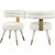 Velvet Upholstered Dining Chair with Deep Channel Tufted Back, Set of 2, Cream, 24.5" W x 22" D x 32.5" H Velvet Upholstered Dining Chair with Deep Channel Tufted Back, Set of 2, Cream, 24.5" W x 22" D x 32.5" H