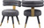 Velvet Upholstered Dining Chair with Deep Channel Tufted Back, Set of 2, Grey, 24.5" W x 22" D x 32.5" H