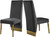 Dining Chair with Deep Channel Tufted Back and Sturdy Metal Legs, Set of 2, 19.5" W x 27" D x 42" H, Grey Velvet Upholstered Dining Chair with Deep Channel Tufted Back and Sturdy Metal Legs, Set of 2, 19.5" W x 27" D x 42" H, Grey Velvet Upholstered
