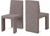 Art Deco Dining Chair with Rich Brown Linen Textured Fabric Upholstery, Fabric with Weave, Iron Inner Frame, 18.5" W x 22.5" D x 35" H, Brown, Set of 2 Art Deco Dining Chair with Rich Brown Linen Textured Fabric Upholstery, Fabric with Weave, Iron Inner Frame, 18.5" W x 22.5" D x 35" H, Brown, Set of 2
