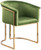 Upholstered Dining Chair with Luxurious Olive Velvet, Brushed Brass Finish, Iron Metal Frame, 24.5" W x 22" D x 29.5" H, Olive Upholstered Dining Chair with Luxurious Olive Velvet, Brushed Brass Finish, Iron Metal Frame, 24.5" W x 22" D x 29.5" H, Olive