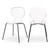 Lucite Polycarbonate Stackable Dining Chair with Sturdy Metal Legs, Set of 2, 19.5" W x 19" D x 32.5" H, Matte Black Finish Lucite Polycarbonate Stackable Dining Chair with Sturdy Metal Legs, Set of 2, 19.5" W x 19" D x 32.5" H, Matte Black Finish